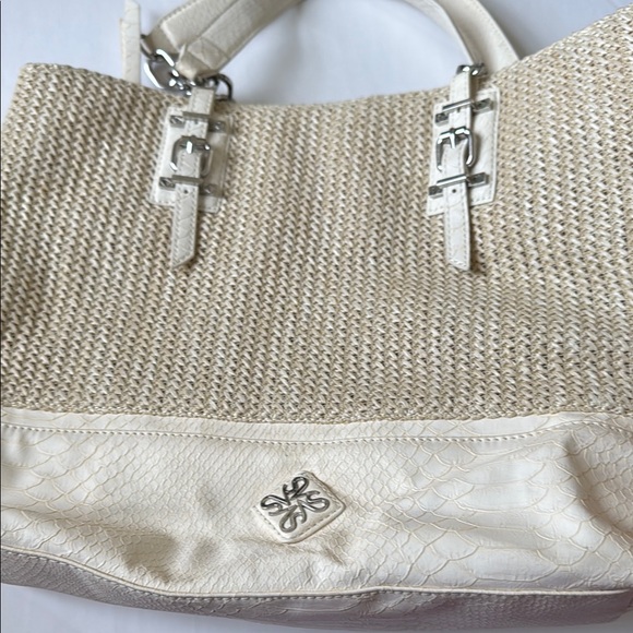 Simply Vera Wang Tan and White Bag - Picture 4 of 8